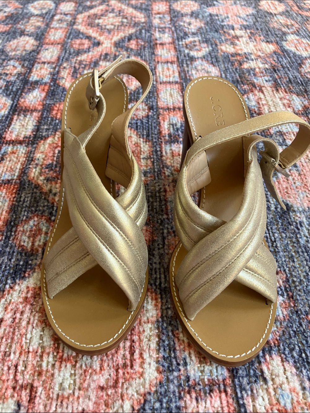 Like brand new Jcrew gold heels